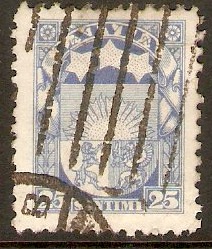 Latvia 1923 25s Blue. SG108.
